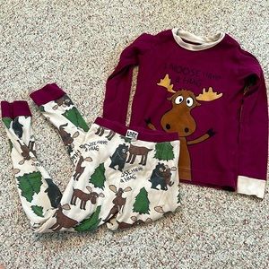 Lazy one size 6 Moose pajamas